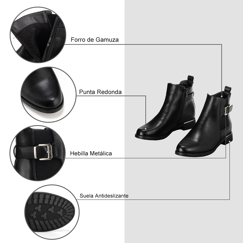 BOTIN NEGRO CASUAL MUJER WEIDE ZS51 - 8