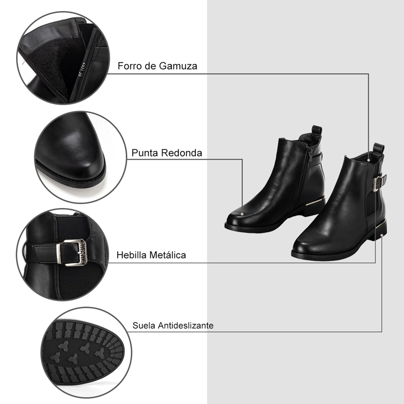 BOTIN NEGRO CASUAL MUJER WEIDE ZS51 - 8