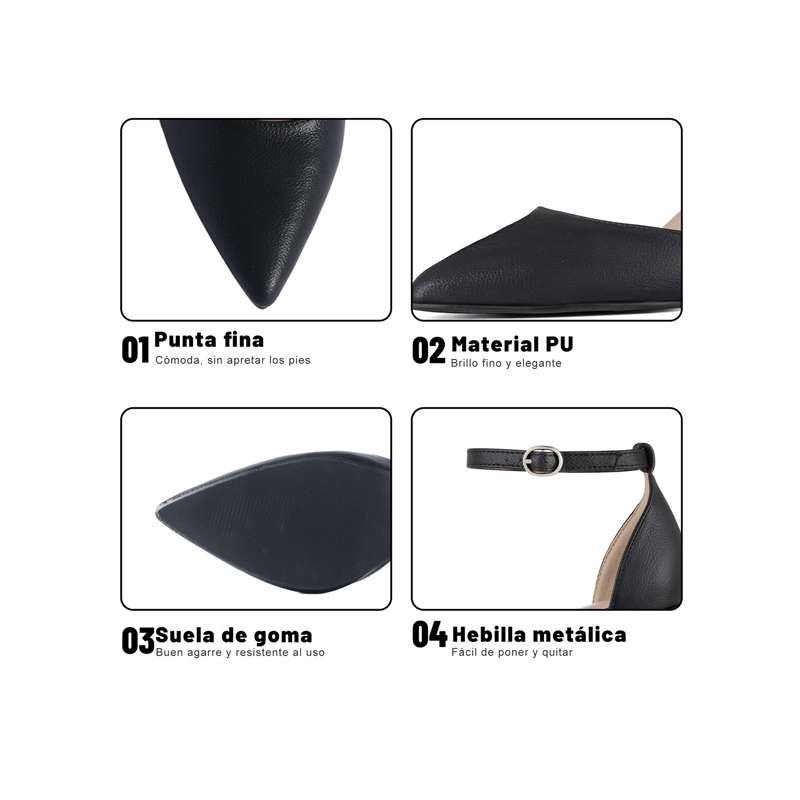 ZAPATOS TACO PU MUJER CUADRADO WEIDE QIU523 - 5