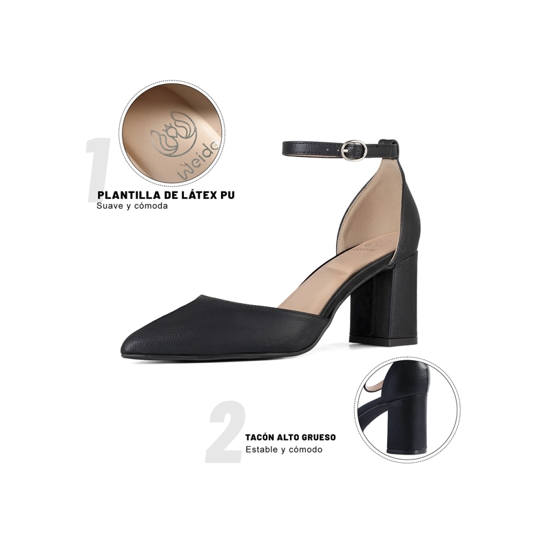 ZAPATOS TACO PU MUJER CUADRADO WEIDE QIU523 - 6