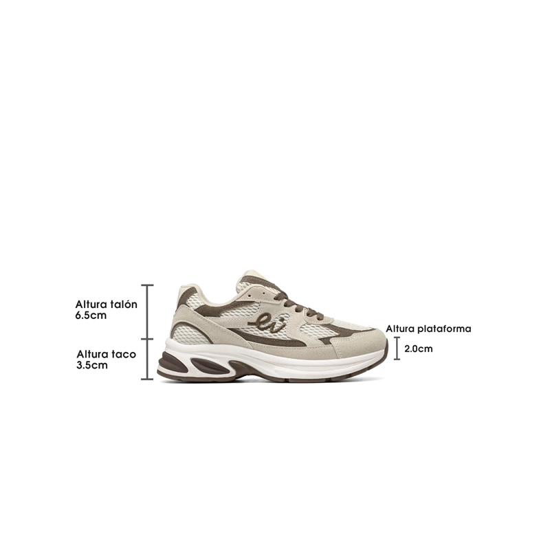 ZAPATILLAS CASUAL MALLA PU MUJER PLATAFORMA WEIDE LT222 - 4