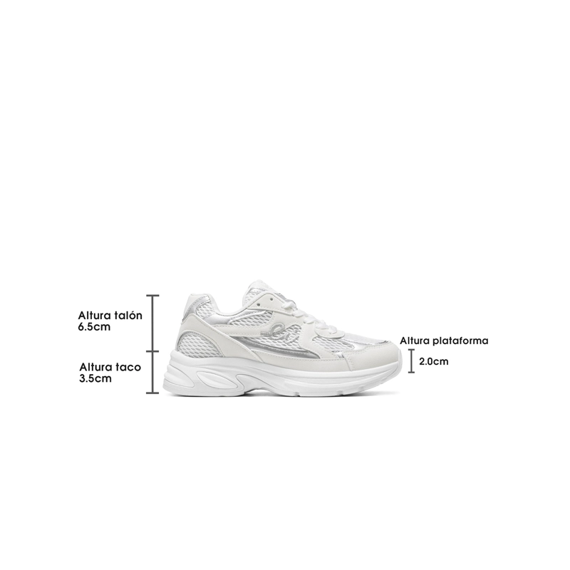 ZAPATILLAS CASUAL MALLA PU MUJER PLATAFORMA WEIDE LT222 - 4