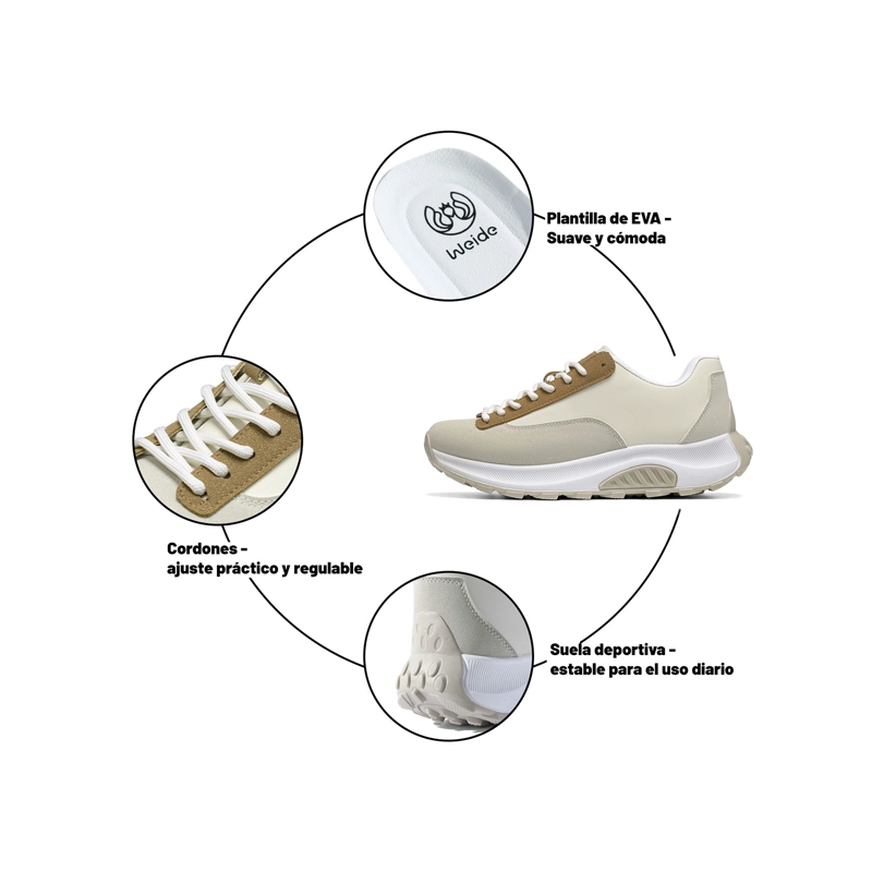 ZAPATILLAS PU MUJER PLATAFORMA WEIDE LT225 - 5