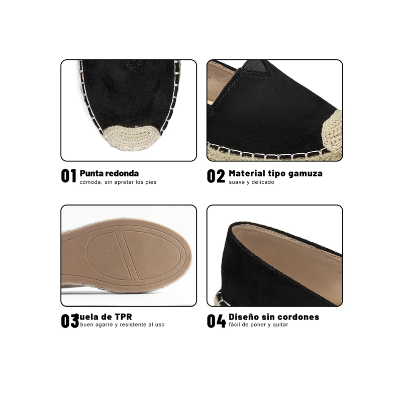 ALPARGATAS PU TEXTIL MUJER PLANO WEIDE QIU525 - 5