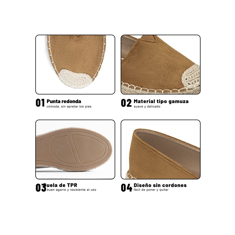 ALPARGATAS PU TEXTIL MUJER PLANO WEIDE QIU525 - 5