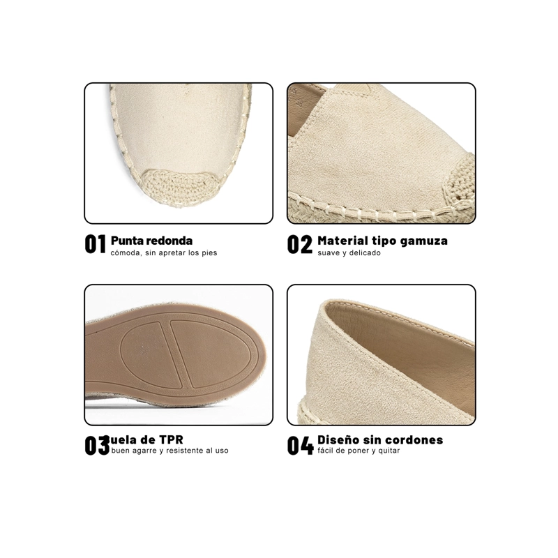 ALPARGATAS PU TEXTIL MUJER PLANO WEIDE QIU525 - 5