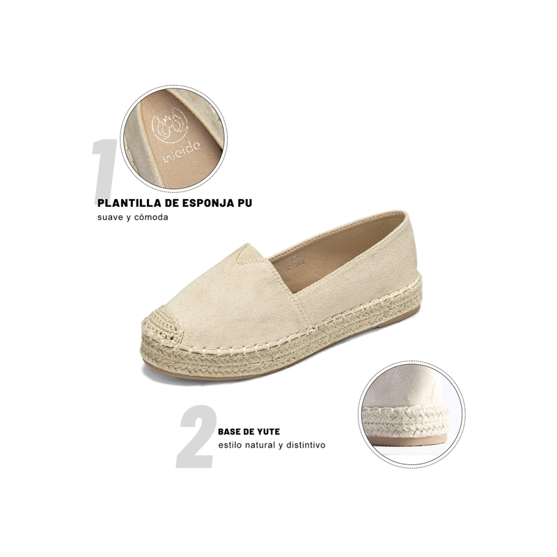 ALPARGATAS PU TEXTIL MUJER PLANO WEIDE QIU525 - 6