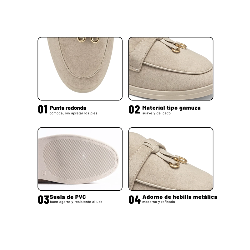 MOCASINES PU TEXTIL MUJER PLANO WEIDE JN750 - 5