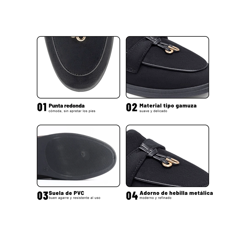 MOCASINES PU TEXTIL MUJER PLANO WEIDE JN750 - 5