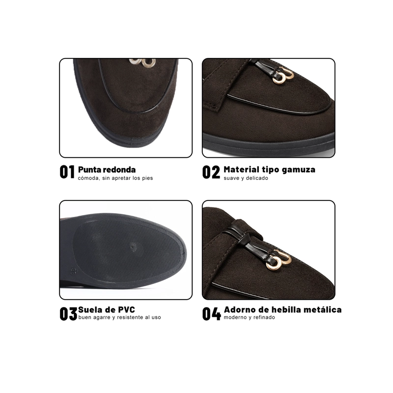 MOCASINES PU TEXTIL MUJER PLANO WEIDE JN750 - 5