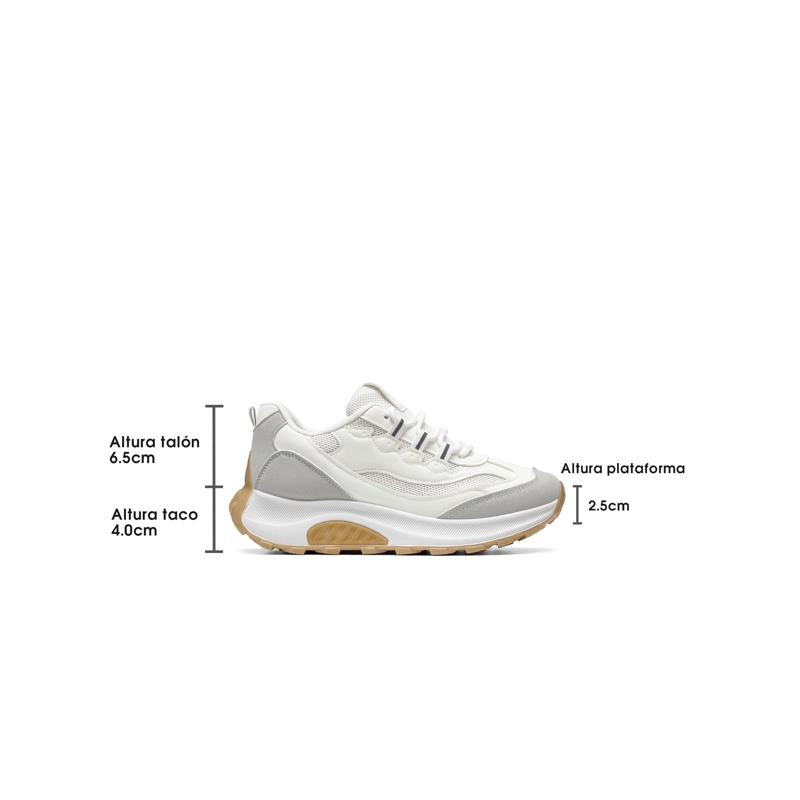 ZAPATILLAS CASUAL MALLA PU MUJER PLATAFORMA WEIDE LT220 - 3