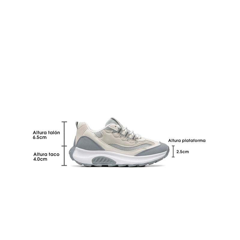 ZAPATILLAS CASUAL MALLA PU MUJER PLATAFORMA WEIDE LT220 - 4