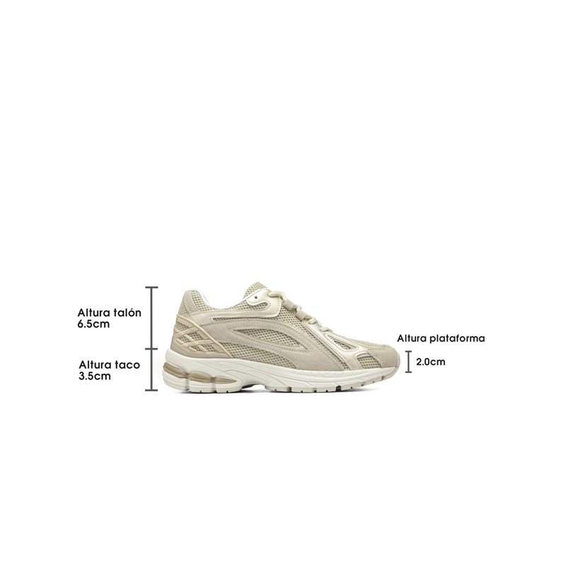 ZAPATILLAS CASUAL MALLA PU MUJER PLATAFORMA WEIDE LT221 - 4