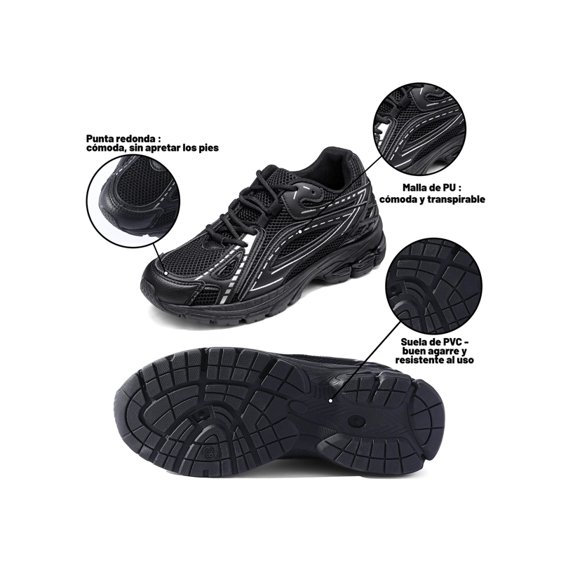 ZAPATILLAS CASUAL MALLA PU MUJER PLATAFORMA WEIDE LT221 - 6