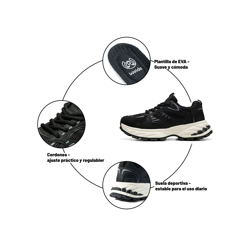 ZAPATILLAS MALLA PU MUJER PLATAFORMA WEIDE TFA330 - 5