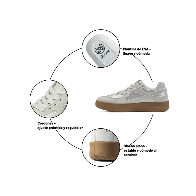 ZAPATILLAS PU TEXTIL MUJER PLANO WEIDE TFA331 - 5