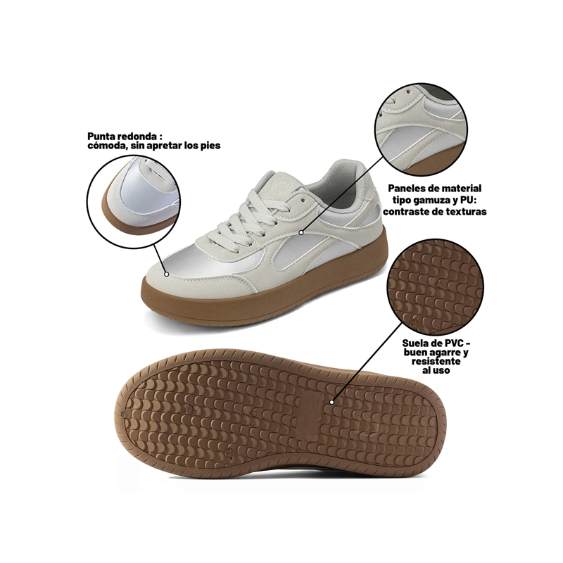 ZAPATILLAS PU TEXTIL MUJER PLANO WEIDE TFA331 - 6
