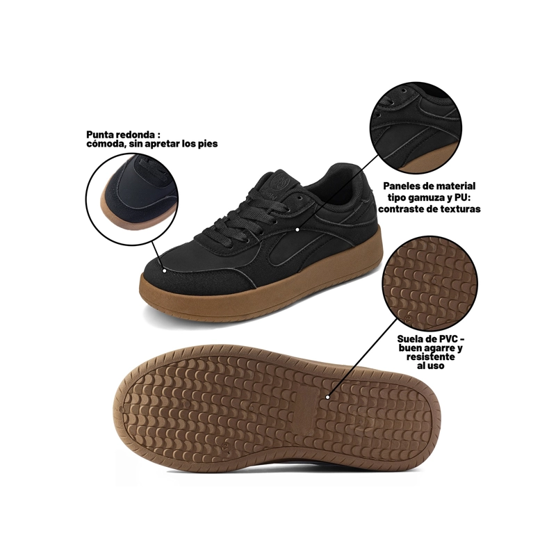ZAPATILLAS PU TEXTIL MUJER PLANO WEIDE TFA331 - 6