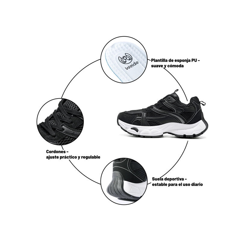 ZAPATILLAS MALLA PU MUJER PLATAFORMA WEIDE SL80 - 5