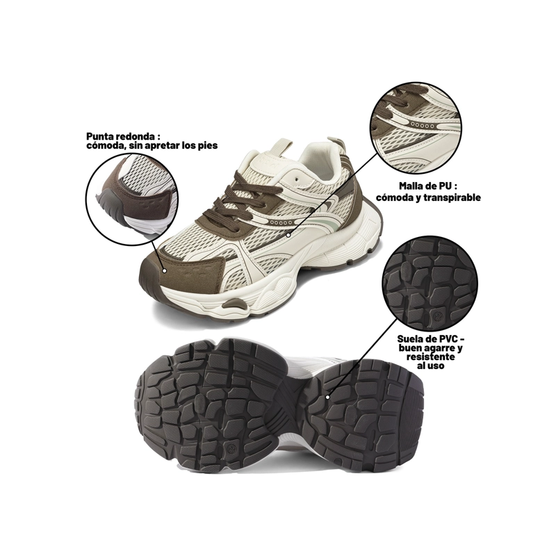 ZAPATILLAS MALLA PU MUJER PLATAFORMA WEIDE SL80 - 6