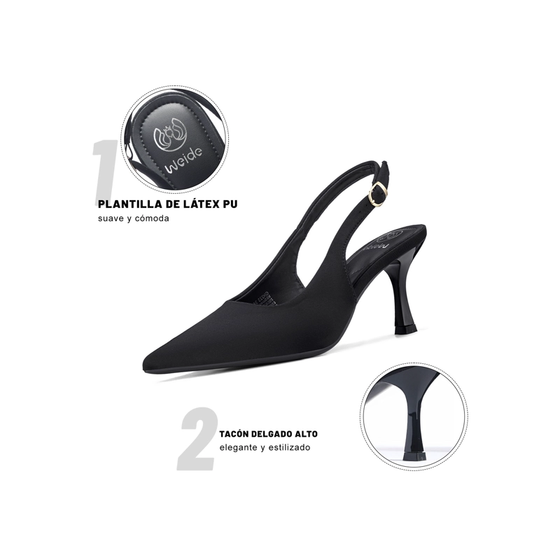 ZAPATOS TACO PU TEXTIL MUJER AGUJA WEIDE GH223 - 6