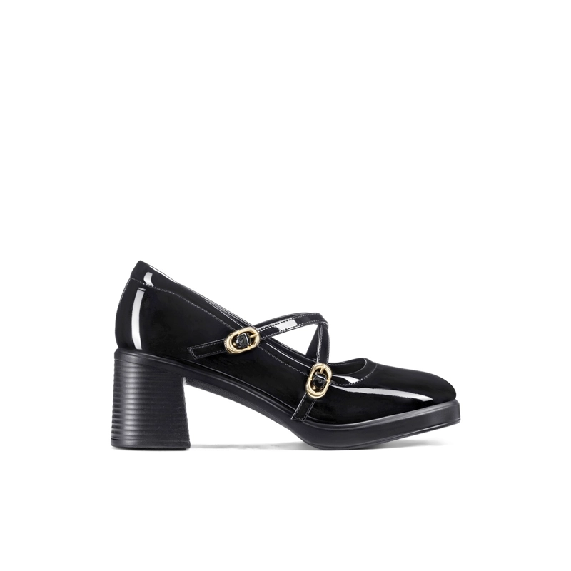 ZAPATOS TACO CASUAL PU ACHAROLADO MUJER CUADRADO WEIDE GH220 - 1
