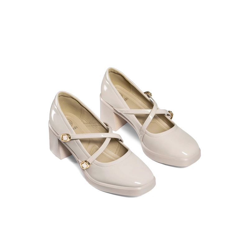 ZAPATOS TACO CASUAL PU ACHAROLADO MUJER CUADRADO WEIDE GH220 - 3