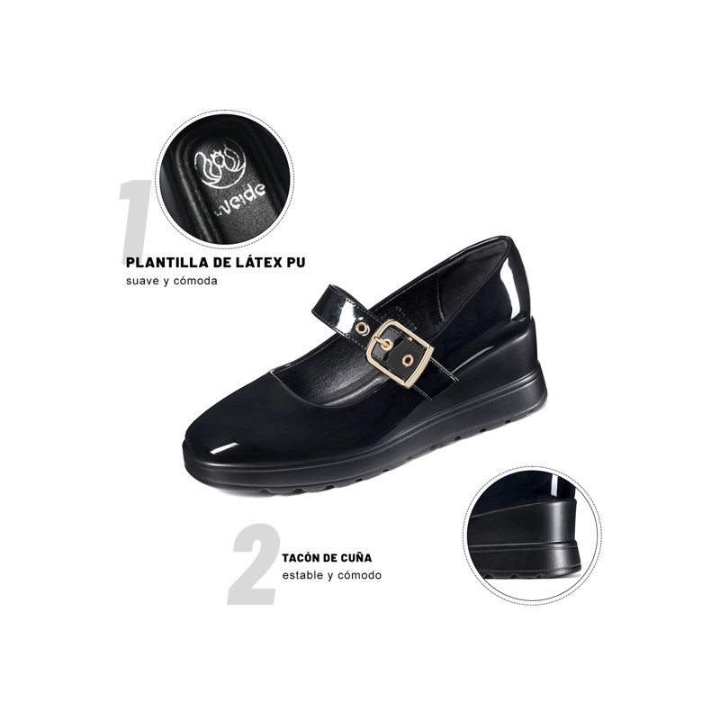 Zapatos Taco  PU Acharolado Mujer Taco Cuña Weide GH222 - 6