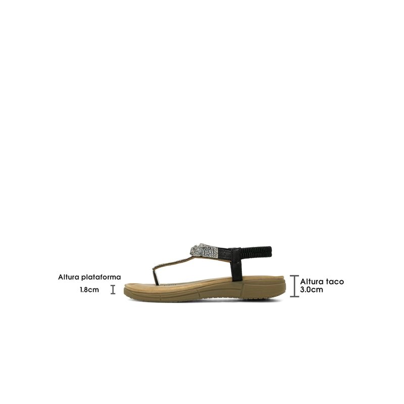 SANDALIAS CASUAL PU MUJER PLANO WEIDE JS85 - 4