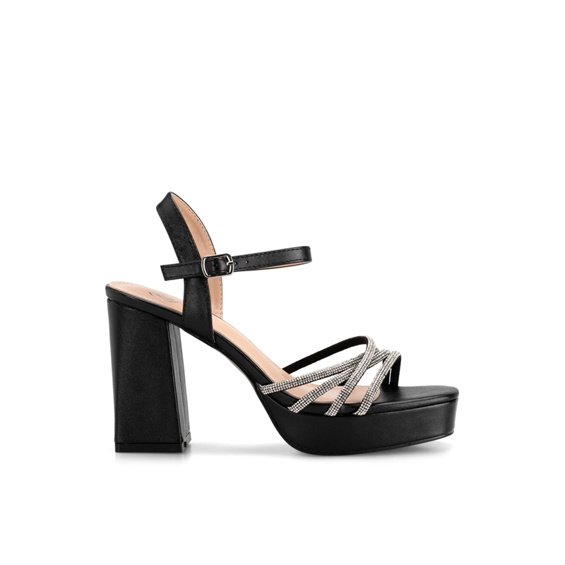 SANDALIA ECO CUERO TACO NEGRO FIESTA MUJER WEIDE YOU205 - 1
