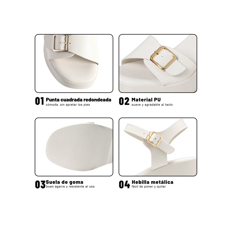SANDALIAS PU MUJER CUADRADO WEIDE YL059 - 5