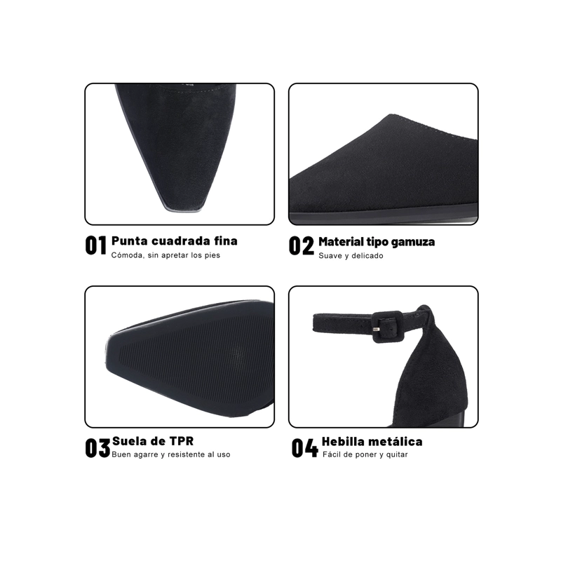 ZAPATOS TACO PU TEXTIL MUJER CUADRADO WEIDE YOU588 - 5