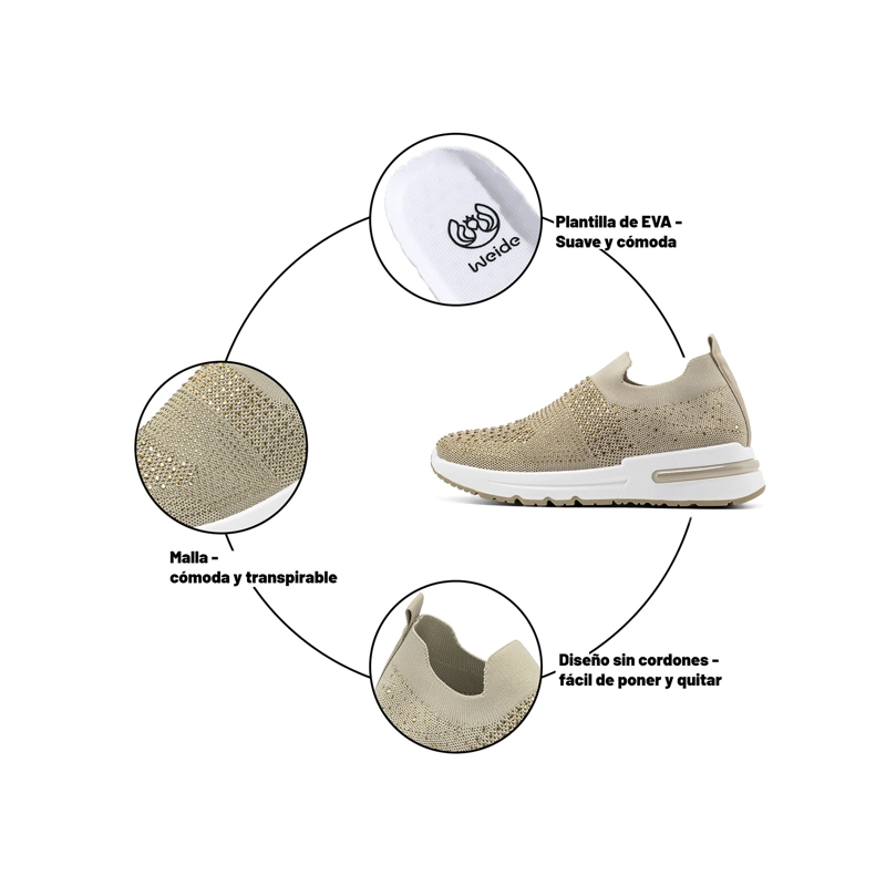 ZAPATILLAS MALLA PU MUJER PLATAFORMA WEIDE TFA336 - 5