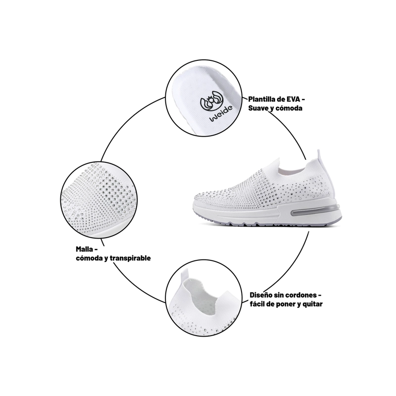 ZAPATILLAS MALLA PU MUJER PLATAFORMA WEIDE TFA336 - 5