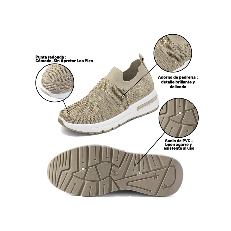 ZAPATILLAS MALLA PU MUJER PLATAFORMA WEIDE TFA336 - 6