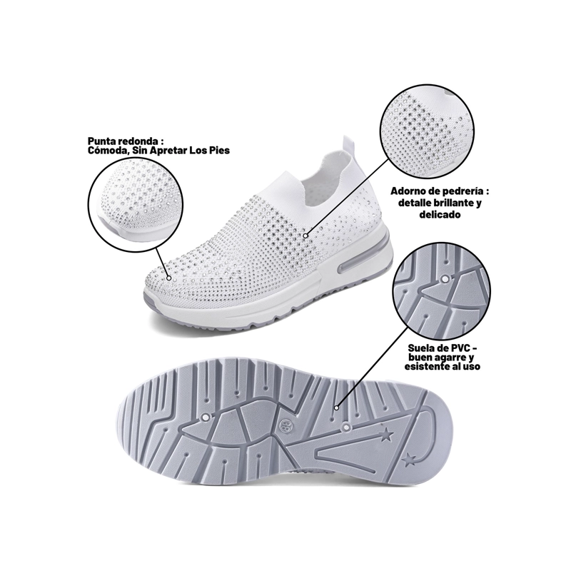 ZAPATILLAS MALLA PU MUJER PLATAFORMA WEIDE TFA336 - 6