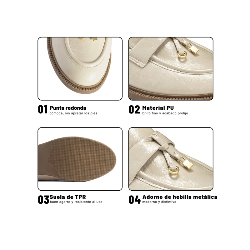 MOCASINES PU MUJER CUADRADO WEIDE JN751 - 5