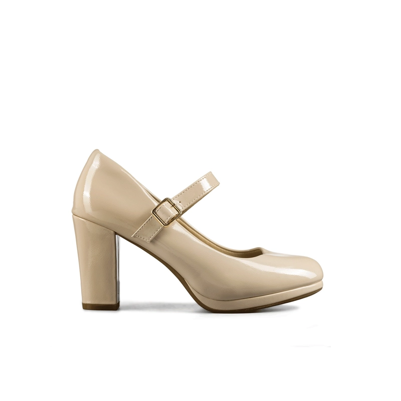 ZAPATOS TACO PU ACHAROLADO MUJER CUADRADO WEIDE TFA318 - 1