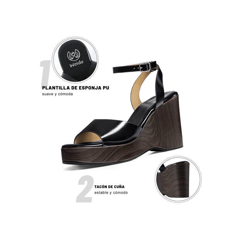 SANDALIAS CASUAL PU MUJER TACO CUÑA WEIDE YQ02 - 6