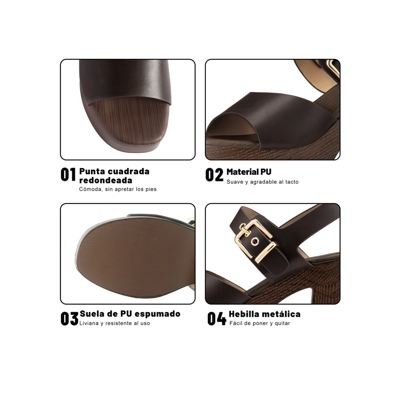 SANDALIAS PU MUJER CUADRADO WEIDE YQ06 - 5