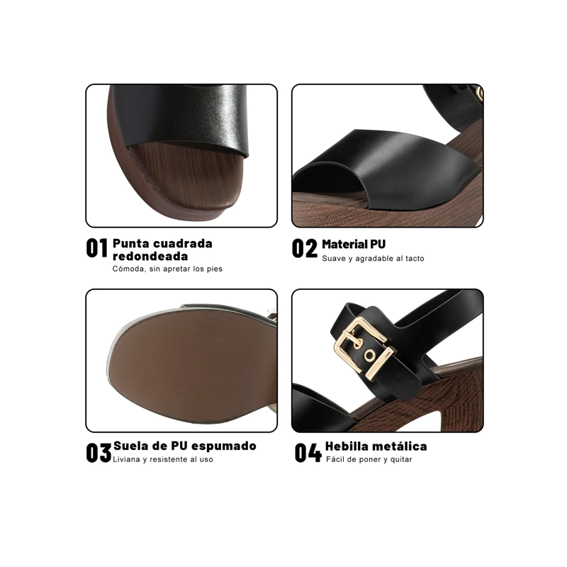 SANDALIAS PU MUJER CUADRADO WEIDE YQ06 - 5