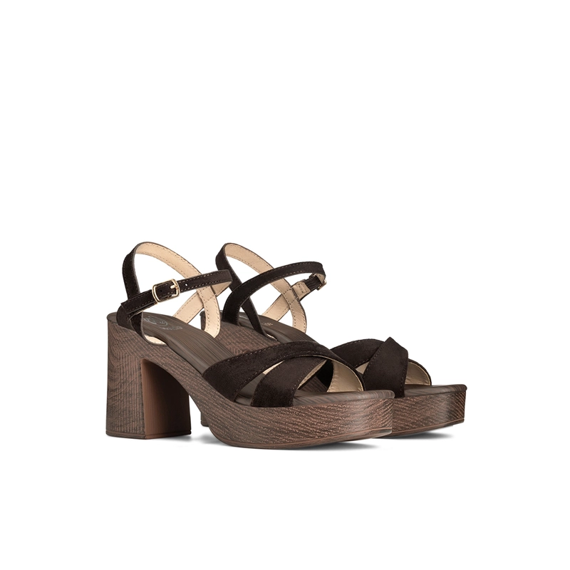 SANDALIAS PU TEXTIL MUJER CUADRADO WEIDE YQ05 - 3