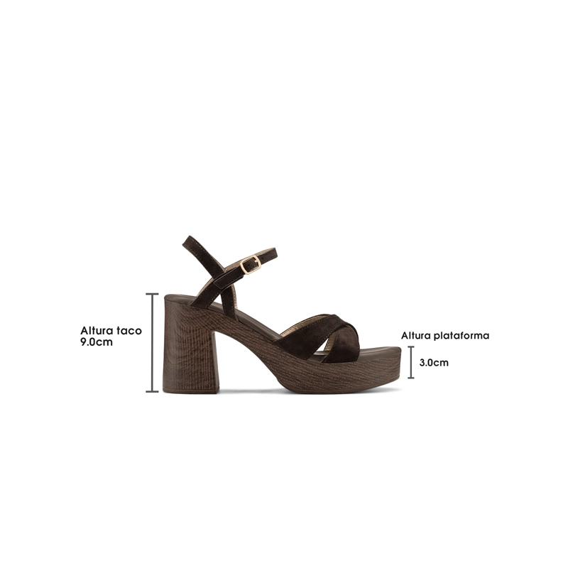 SANDALIAS PU TEXTIL MUJER CUADRADO WEIDE YQ05 - 4
