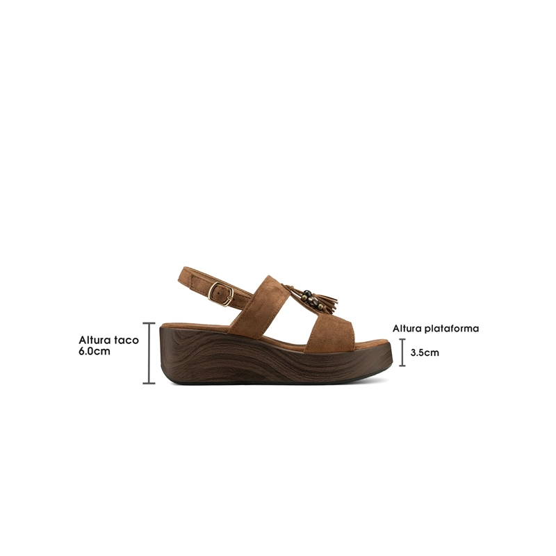 SANDALIAS PU TEXTIL MUJER PLATAFORMA WEIDE YQ01 - 4