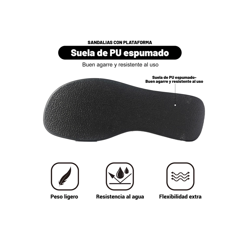 SANDALIAS PU TEXTIL MUJER PLATAFORMA WEIDE YQ01 - 5