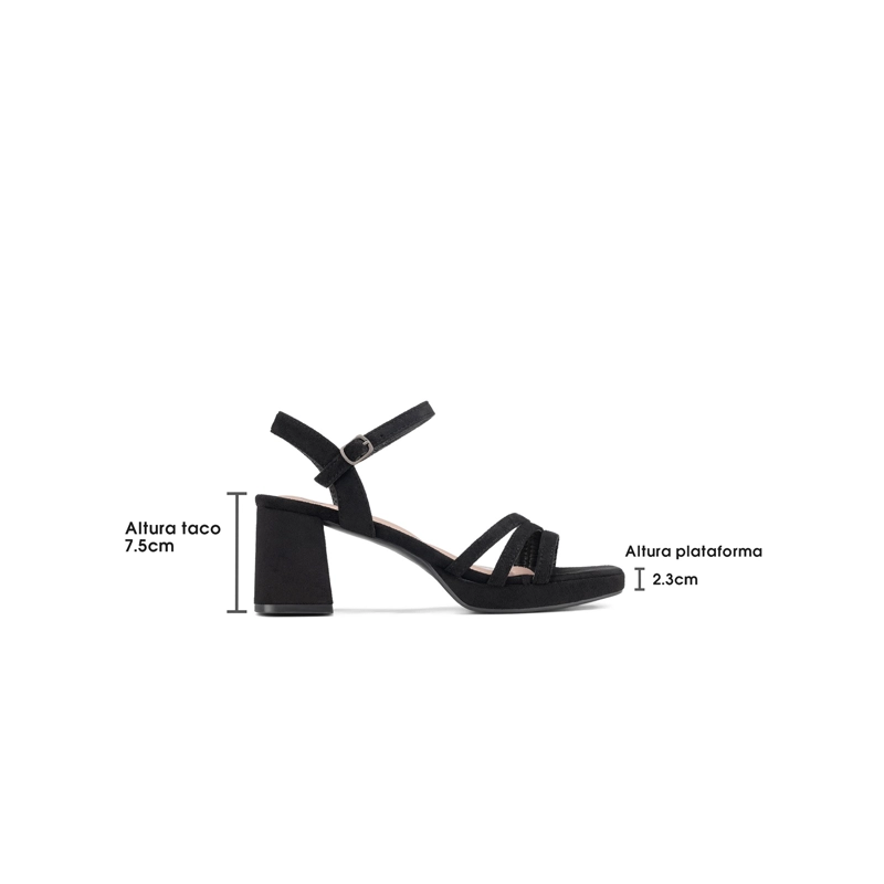 SANDALIAS CASUAL PU TEXTIL MUJER CUADRADO WEIDE YOU531B - 4