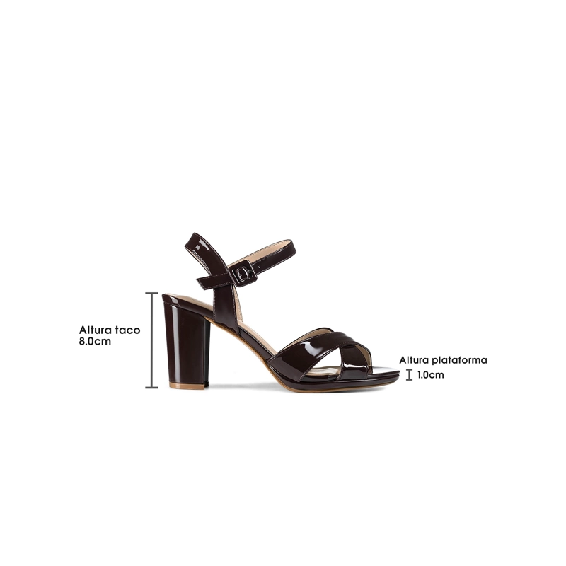 SANDALIAS CASUAL PU ACHAROLADO MUJER CUADRADO WEIDE YOU586 - 4