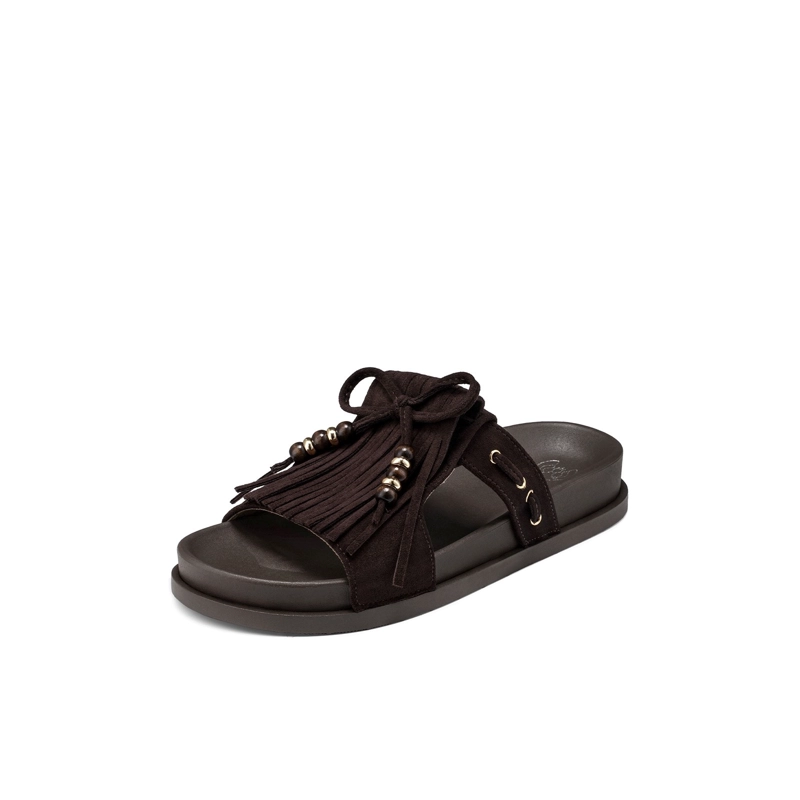 SANDALIA TIPO CHALA PU TEXTIL MUJER PLANO WEIDE QIU511 - 2