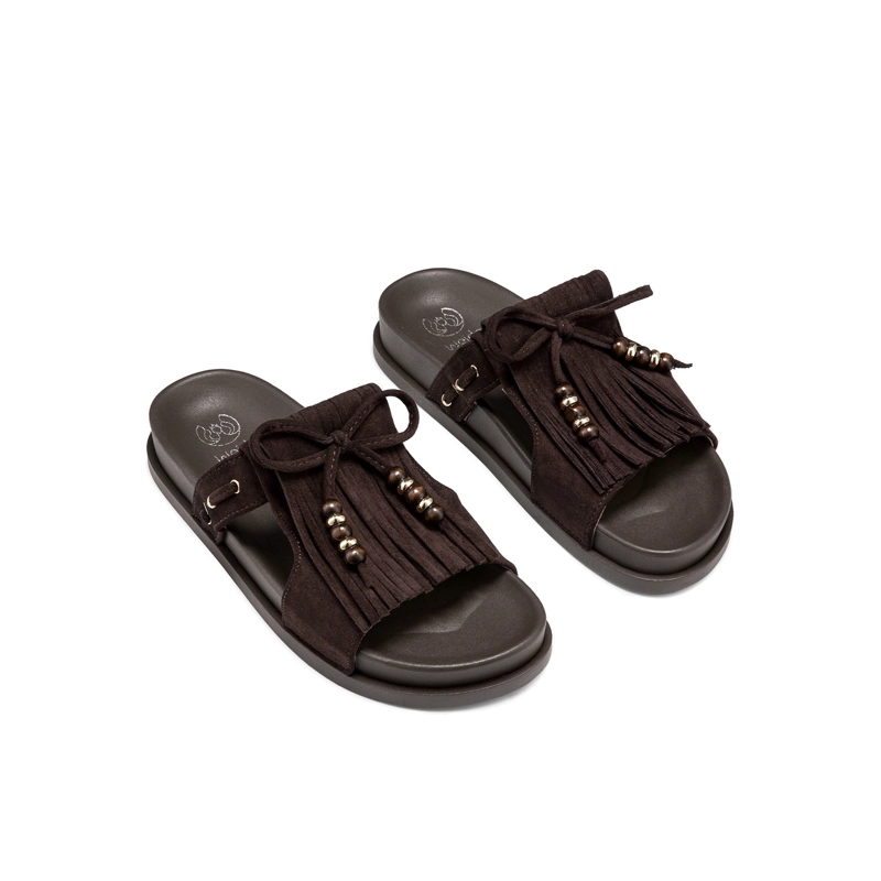 SANDALIA TIPO CHALA PU TEXTIL MUJER PLANO WEIDE QIU511 - 3