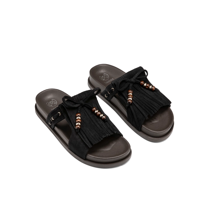 SANDALIA TIPO CHALA PU TEXTIL MUJER PLANO WEIDE QIU511 - 3